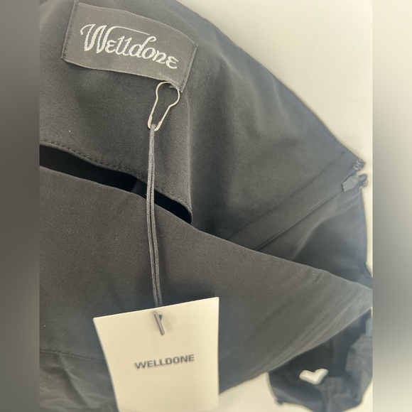 We11done Rare Detachable Sleeve Nylon Sheath Convertible Strapless Mini Dress - Picture 8 of 10